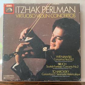 卡式磁带(卡带) Itzhak Perlman 伊扎克·帕尔曼 《小提琴协奏曲 》英版原版双卡盒装专辑 EMI Records Ltd.,出品  歌词纸90品 卡带95品 发行编号：TC-SLS5280 发行时间：1983年