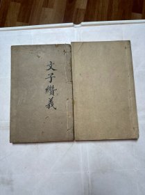 光绪三年浙江书局谨遵武英殿聚珍版重刻 文子缵义上下两册十二卷全，刻印精良 无重修 品好