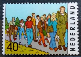 荷兰1976年奈梅亨大游行六十周年邮票 1全