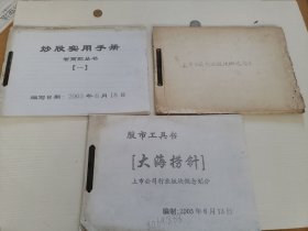 股民自编《炒股手册、大海捞针》等手稿三册