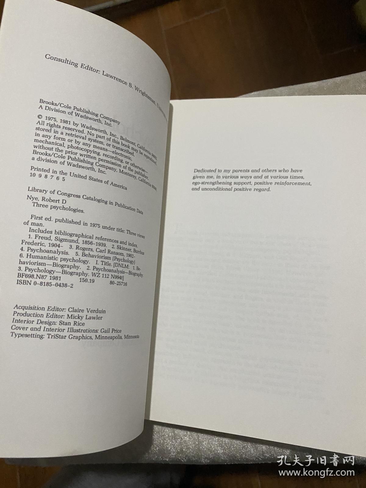 Three psychologies history of psychology schools mainstreams perspectives from freud skinner rogers英文原版