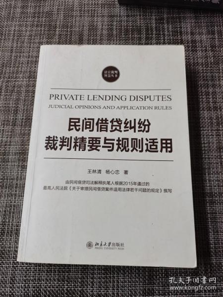 民间借贷纠纷裁判精要与规则适用