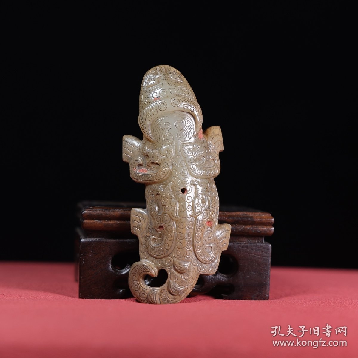旧藏和田玉壁虎把件