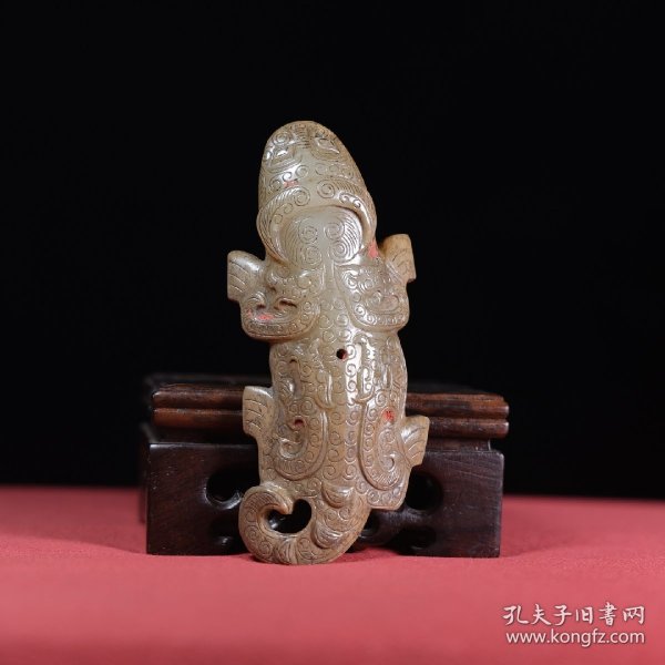 旧藏和田玉壁虎把件