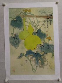 保真书画，杭州名家，滨江区美协主席，邓学梅花鸟画《福禄双至》70×46.5cm，纸本托片。邓学梅，毕业于中国美术学院，获硕士研究生学位，博士在读。当代学院派优秀画家，中国美术家协会会员，中国女画家协会会员，叶浅予研究会副会长，杭州市美协主席团委员，杭州滨江区文联副主席、滨江区美协主席。