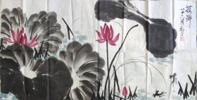郑正-荷香 69 × 138 cm 8.5平尺 软片