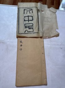 清刻本《文中子》二册十卷全 文中子中说 光绪二年浙江书局刊 上册无封皮封底 有几张开页已拍图