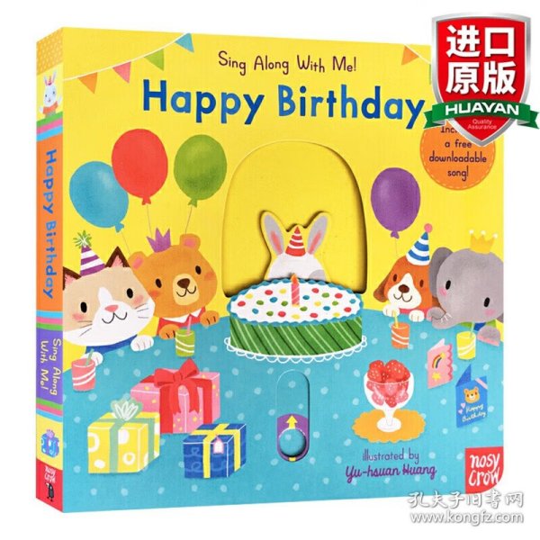 英文原版 Happy Birthday : Sing Along with Me!童谣机关操作书-生日快乐 英文版 进口英语原版书籍