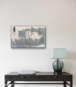 779. 知名画家“白石门下”李建成，大写意花鸟——《栖息》，本商品不带框。