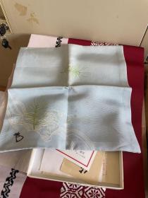 日本回流  茶巾 茶垫 织绣 工艺精湛 色彩素雅 陶历 纸盒