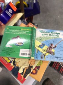 英文原版 Curious George Goes Fishing 好奇猴乔治去钓鱼 纸板书绘本