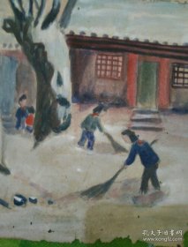 雪景宣传画原稿，50年代，佚名，画中题跋应为名家