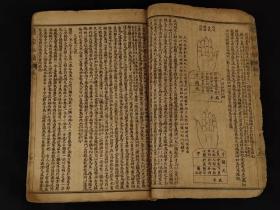 清末民国时期【医宗必读】综合性医书。四本合订共十卷。卷一医论及图说。卷二为新著四言脉诀、脉法心参及色诊三篇。卷三-四本草征要。卷五-十论述以内科杂病为主的证因及治疗，并附医案。保存完整无缺页，单页尺寸20/13.2厘米，品相如图！