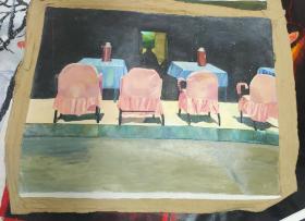席丹妮布上油画《芦草沟》系列2