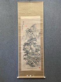 古筆山水图【小泉北邨】 弘化3年（1846）出生于磐城郡北目村（现福岛县磐城市）。向蒲生罗汉、熊坂适山、渡边小华等人学习绘画。在国内绘画共进会、国内劝业博览会等奖项中获奖。