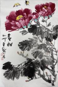 金默如，花卉。作品尺寸68x46cm