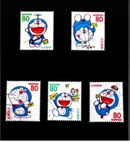 外国邮票    1997经典 机器猫哆啦A梦5枚日本邮票（可以走邮政，需要请联系，改价格。）