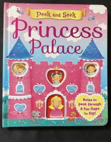 Princess palace 精装 儿童英文绘本 翻翻书 洞洞书 找一找 游戏书 九成新