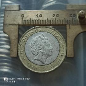 2016年 英国2英镑一战纪念英国陆军 世界硬币外国硬币纪念币双色币