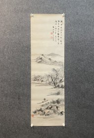 古笔山水图，【浅井柳塘】 
1842 - 1907（天保十三~明治四十）66岁。幼 名永吉，名龙，字子祥，号小白、长白、白山、拜瓢道人、 白云山客、云客、苏云、痿橘、柳渔人等。京都生人。先后 从师百百广年、谷口霭山、贯名海屋，亦受中国画家徐 雨亭的文人画影响，长于山水、花鸟，又通晓诗文