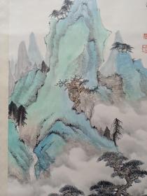 黄山寿山水画立轴