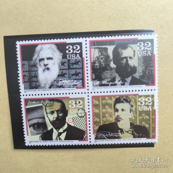 USA106美国邮票 1996年 人物名人 电影摄影 传媒 新 4全 方连 外国邮票