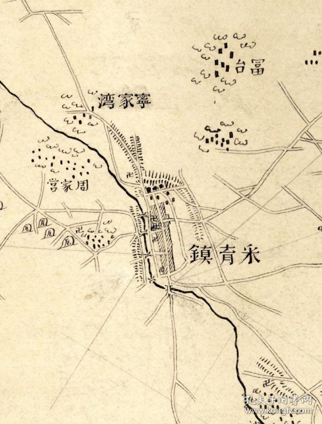 0558-11古地图1894 北京近傍图壹览  采育镇。纸本大小55*66厘米。宣纸艺术微喷复制