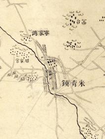 0558-11古地图1894 北京近傍图壹览  采育镇。纸本大小55*66厘米。宣纸艺术微喷复制
