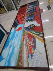 巨幅手绘油画《开国大典》长6米，宽一米八