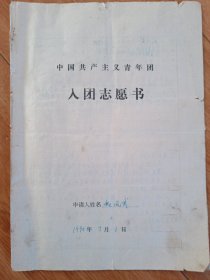 入团志愿书