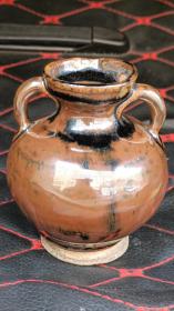 元代冮官窑双系瓶，全品