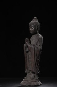 沉香木雕释迦摩尼站像 高32cm 宽11cm 厚10cm 重290克