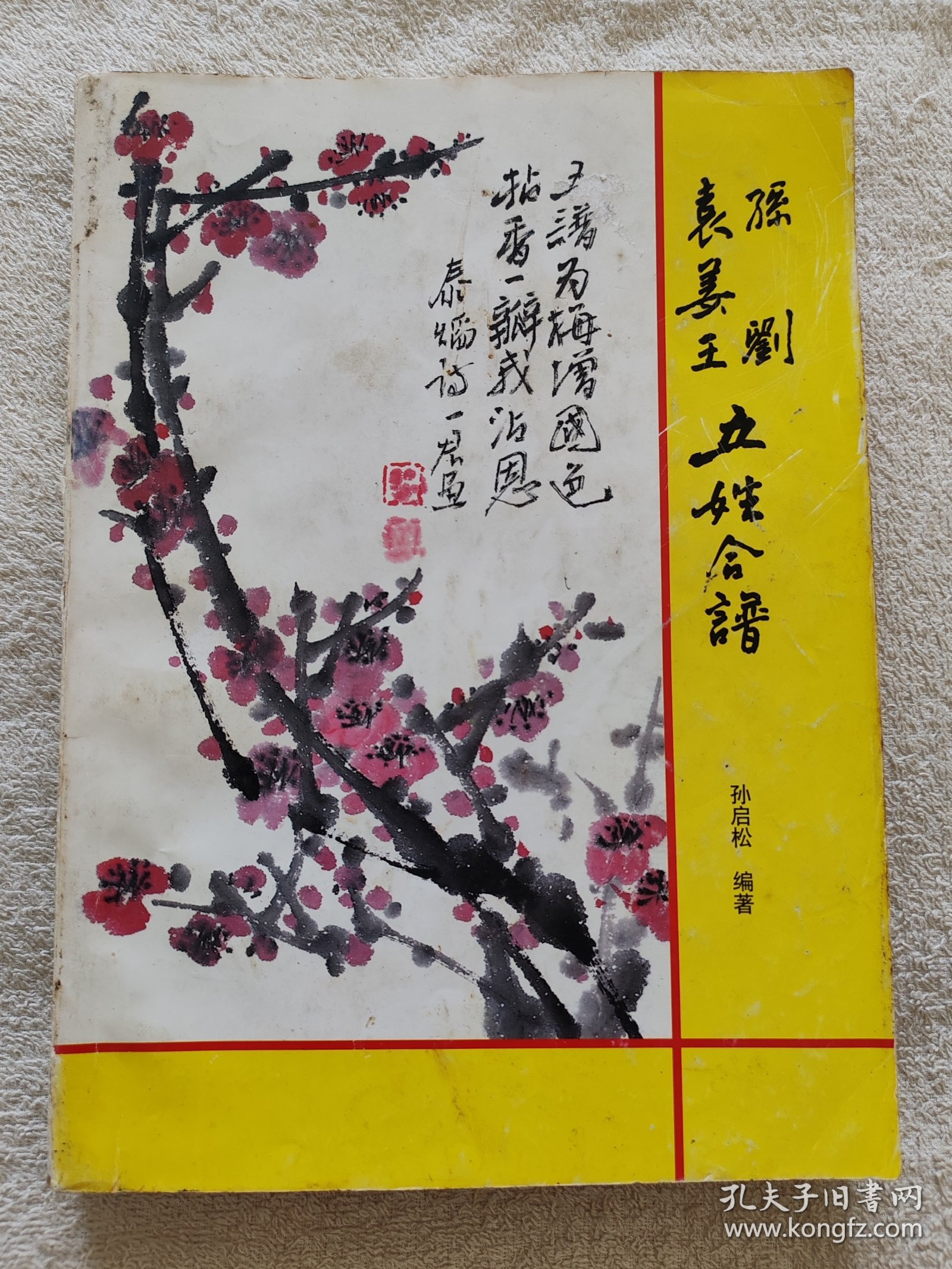 孙刘袁姜王五姓合谱+三张孙氏先祖碑文照片
