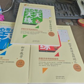 核心考点天天练，初中英语语法，初中数学，初中英语高频词汇3本