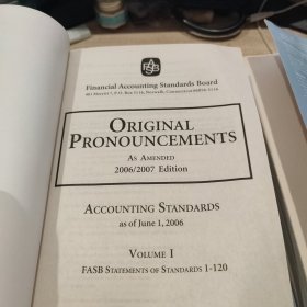 ORIGINAL PRONOUNCEMENTS AS AMENDED 2006/2007 Edition 三册全 英文原版 财务会计准则委员会 会计准则