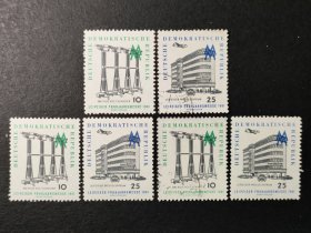 德国邮票东德，1961年莱比锡春季博览会邮票2全，标价为1套价格