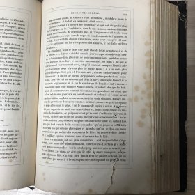 1842年出版的老版本法文原版书：圣赫勒拿纪念馆、流亡中的拿破仑、拿破仑的最后时刻、以及拿破仑皇帝遗骸被转移到荣军院的历史（16开精装 两册全）品相见描述