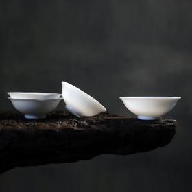 景德镇老厂货瓷器/高白泥高白釉茶盏 茶杯