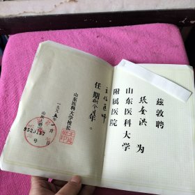 山东医科大学聘书