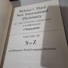 Webster's 3rd New International Dictionary 韦伯斯特第三部新国际词典