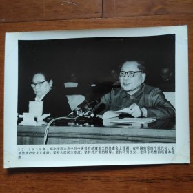 1978年，邓小平、宋庆龄在中共中央召开的理论工作务虚会议上