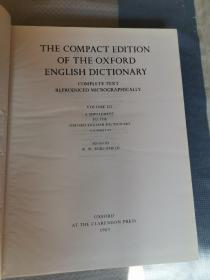 the compact edition of the Oxford English Dictionary(Volume3) 牛津英语词典第一版四补卷合订缩印本