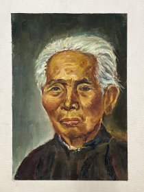 丘荣先生人像写生油画   《我的母亲》一九七九年五月  七八十年代