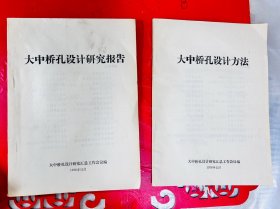 大中桥孔设计研究报告 大中桥孔设计方法 两本