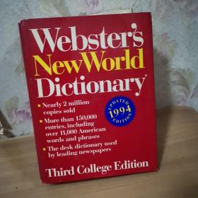 Websters New World Dictionary （Third College Edition）美国原版进口 韦氏新世界词典 精装 带索引字母凹槽