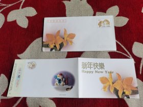 新年快乐 1994年中国邮政贺年（有奖）明信片 兰花 （邮资封+邮资片）空 白