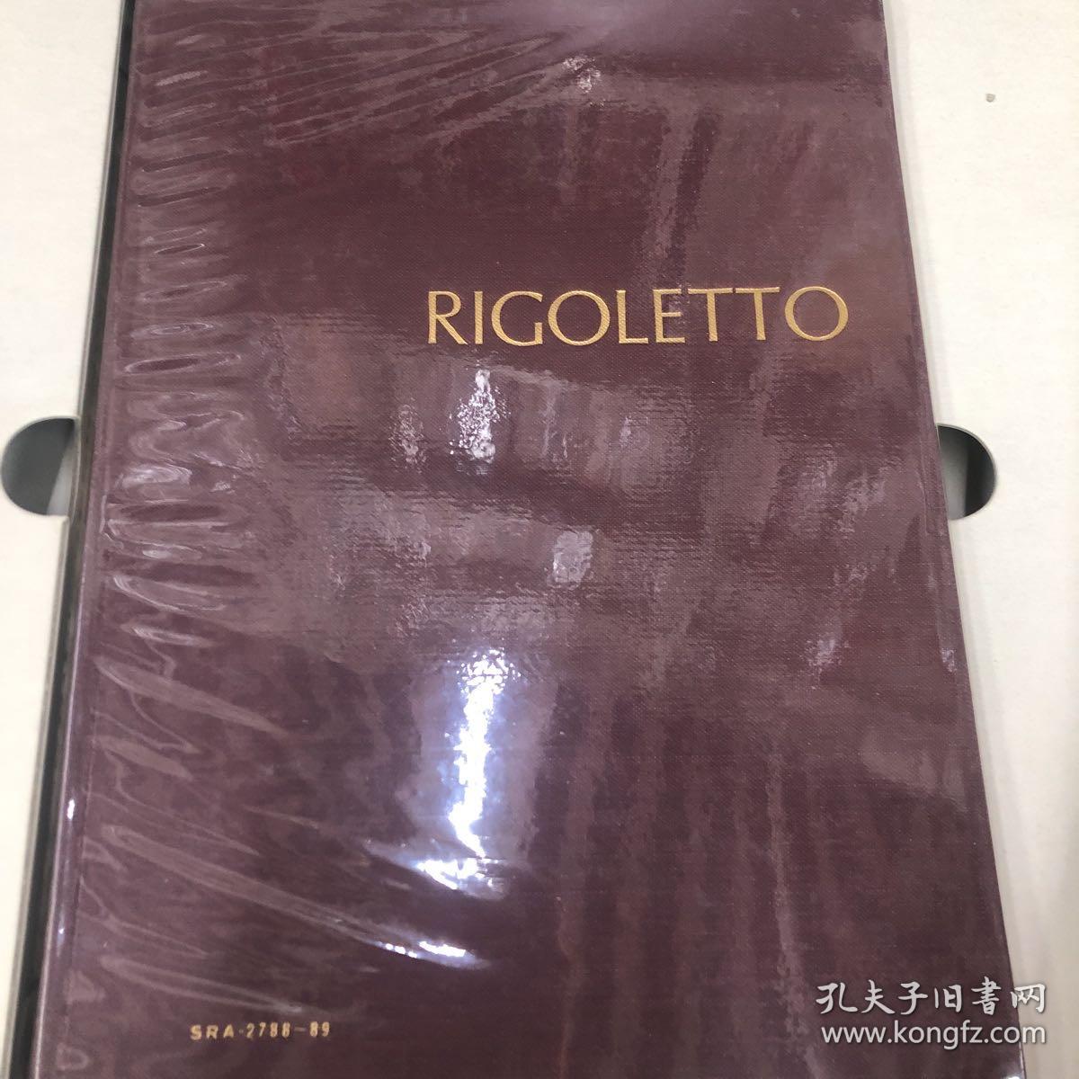 威尔第歌剧《rigoletto》2lp黑胶唱片带五线谱书一本，