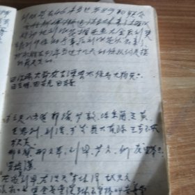 老笔记本 六十年代 毛主席接见红*兵图片插页 内容公社社员情况介绍记录 64开平装一册