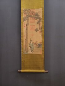 精品绢本人物立轴 画心29x72厘米