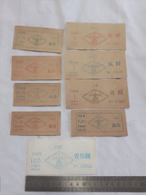 过期的作废的 平顶山棉纺织厂代金券一组